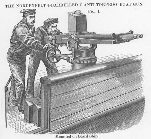 Nordenfelt Gun aboard ship
