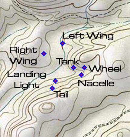 Map of wreck